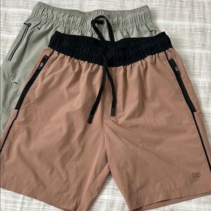 (2)Men's Legend Tan and Gray Shorts